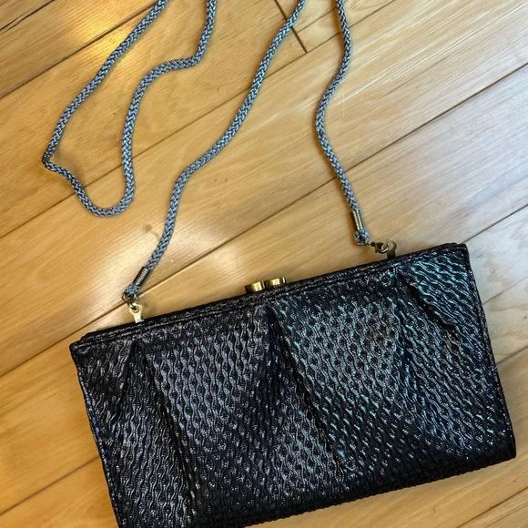 NWOT Kate Landry Metallic Silver Clutch - Picture 12 of 12